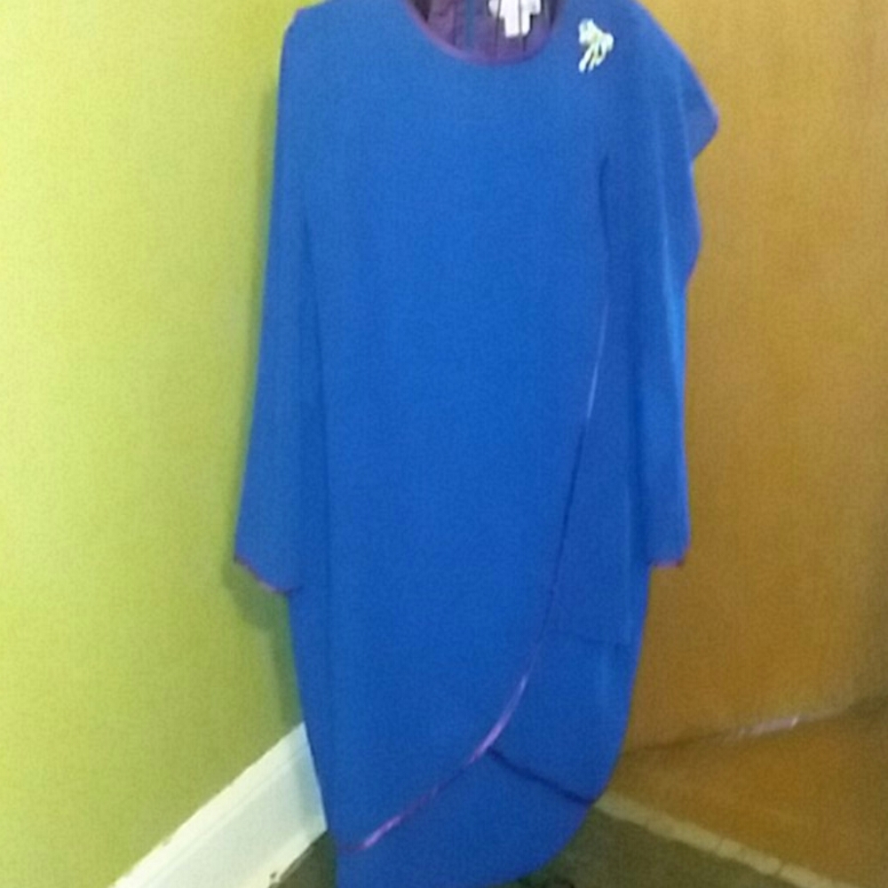 A blue dress